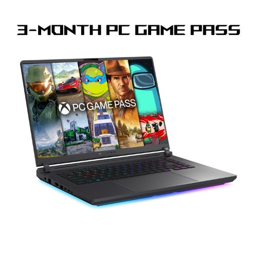 ASUS ROG Strix G16 G615LW-S5006W Intel Core Ultra 9 275HX Laptop 40.6 cm (16") WQXGA 32 GB DDR5-SDRAM 2 TB SSD NVIDIA GeForce RTX 5080 Wi-Fi 7 (802.11be) Windows 11 Home Black, Green, Grey