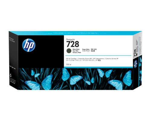 HP F9J68A/728 Ink cartridge black matt 300ml for HP DesignJet T 730/830
