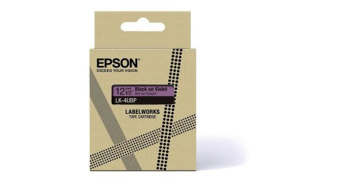 Epson C53S672101/LK-4UBP DirectLabel-etikettes black on violet 12mm x 8m for Epson LabelWorks LW-C 410/610