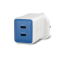 Targus HyperJuice Flex 45W GaN Laptop, Smartphone, Headset, Portable gaming console White, Blue AC Indoor