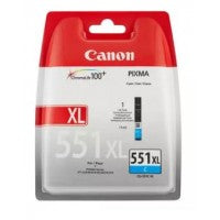 Canon 6444B001/CLI-551CXL Ink cartridge cyan high-capacity, 695 pages ISO/IEC 24711 267 Photos 11ml for Canon Pixma IP 8700/IX 6850/MG 5450/MG 6350/MX 725