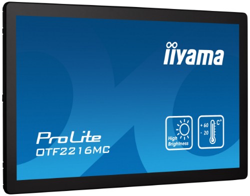 iiyama 21.5" high-brightness touchscreen with 10 touch points PCAP touch technology for outdoor applications