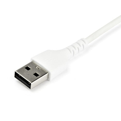 StarTech.com 3ft (1m) USB-A to USB-C Fast Charging Cable, Rugged, Charge & Sync, 3A, USB 2.0, White TPE Jacket and Aramid Fiber - USB Charging Cord