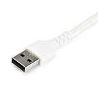 StarTech.com 6.6ft (2m) USB-A to USB-C Fast Charging Cable, Rugged, Charge & Sync, 3A, USB 2.0, White TPE Jacket and Aramid Fiber - USB Charging Cord