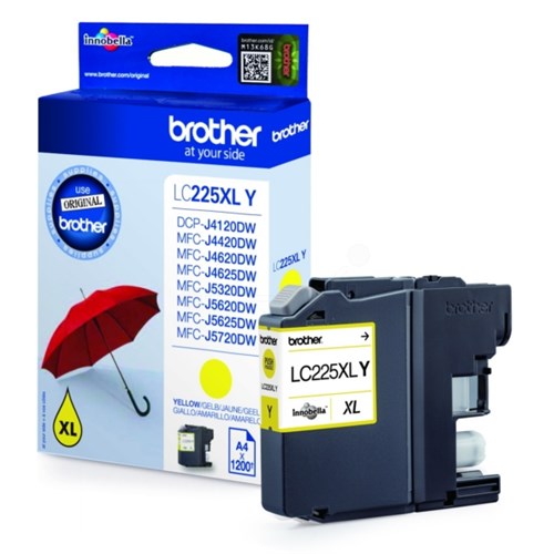Brother LC-225XLY Ink cartridge yellow, 1.2K pages ISO/IEC 24711 11.8ml for Brother MFC-J 4420/5320