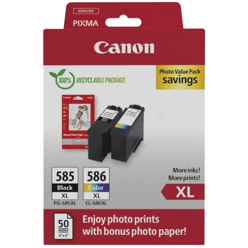 Canon 7170C004/PG-595XL/CL-586XL Ink cartridge multi pack black + color high-capacity 9,7ml + 14,1ml Pack=2 for Canon Pixma TS 4150
