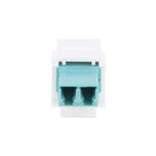 StarTech.com LC to LC Coupler, LC Fiber Coupler, LC/UPC Keystone Jack, Duplex Fiber Optic LC Keystone Coupler for Patch Panel