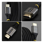 StarTech.com 2m (6ft) Premium Certified High Speed HDMI Cable, Ultra Flexible HDMI Cable, 4K 60Hz/1440p 144Hz w/HDR10/ARC, 18Gbps, High Flex Braided HDMI Cord