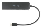 V7 2.5G Ethernet Adapter USB-C Male to USB A Female x 2, USB-C Female x1, RJ45 Female x1 Black