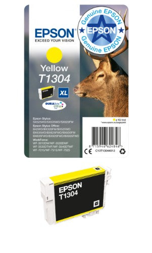 Epson C13T13044012/T1304 Ink cartridge yellow XL, 1.01K pages 10,1ml for Epson Stylus BX 320/SX 525/WF 3500