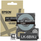 Epson C53S672084/LK-6BWJ DirectLabel-etikettes white on black 24mm x 8m for Epson LabelWorks LW-C 610