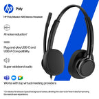 HP Poly Mission 425 Stereo USB Wired Headset Classic