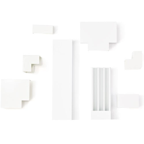 StarTech.com Solid Cable Management Raceway with Cover, 2"(50mm)W x 3/4"(20mm)H - 6.5ft(2m) length, 3 Compartment Network Cable Hider - Wire Duct System, Power Cord Concealer, UL Listed