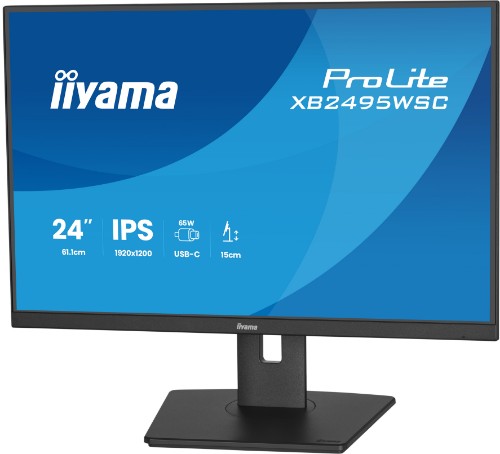 iiyama ProLite XB2495WSC-B1 computer monitor 61.2 cm (24.1") 1920 x 1200 pixels WUXGA LED Black
