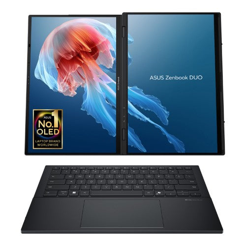 ASUS Zenbook Duo UX8406CA-PZ134W Intel Core Ultra 9 285H Hybrid (2-in-1) 35.6 cm (14") Touchscreen 3K 32 GB LPDDR5x-SDRAM 2 TB SSD Wi-Fi 7 (802.11be) Windows 11 Home Grey