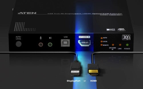 ATEN True 4K DP/HDMI Optical KVM 300m