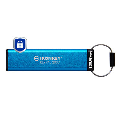 Kingston Technology IronKey 128GB USB-C Keypad 200C, FIPS 140-3 Lvl 3 (Pending) AES-256