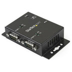 StarTech.com 2 Port Industrial Wall Mountable USB to Serial Adapter Hub with DIN Rail Clips - TAA