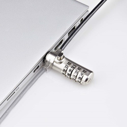 StarTech.com Slim Lock K-Slot Compatible, 5ft (1.5m) Locking Cable, Anti-Theft Security For Laptop/Notebook, Cut-Resistant Steel Cable, Combination Lock, TAA