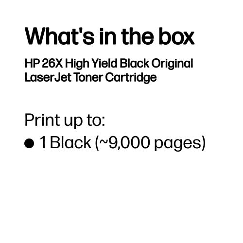 HP CF226X/26X Toner cartridge high-capacity, 9K pages ISO/IEC 19752 for HP LaserJet M 402/e
