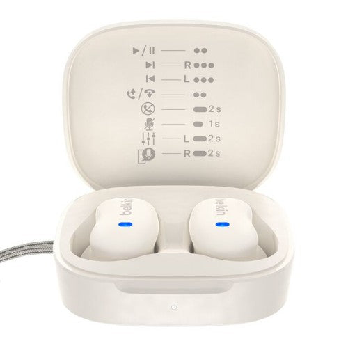 Belkin SoundForm Anywhere Headset Wired & Wireless In-ear Calls/Music USB Type-C Bluetooth White