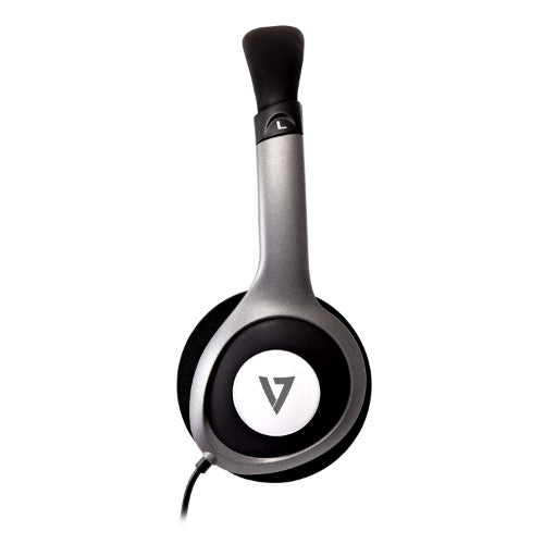 V7 HA520-2EP headphones/headset Wired Head-band Music Black, Silver