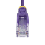 StarTech.com 3m Purple Slim CAT6 Ethernet Cable, Snagless, 100W PoE, UTP, LSZH, 28AWG Pure Bare Copper Wire, Slim RJ45 Network Patch Cord w/Strain Reliefs, Individually Tested