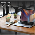 ALOGIC Matrix+ 3-in-1 Magnetic Charging Dock with Apple Watch Charger for iPhone 16-12 , Apple Watch, Airpods , Charging Station for Apple Devices with 5000mAH Wireless Power Bank & 30W Multi Country Power Adapter.