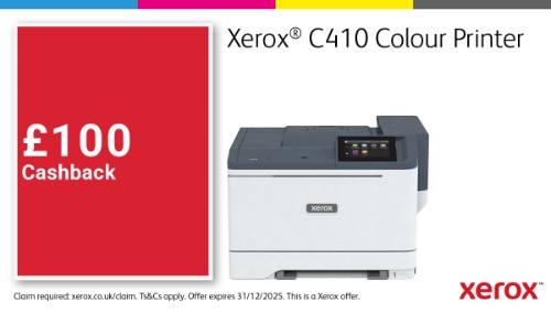 Xerox C410 A4 40ppm Duplex Printer PS3 PCL5e/6 2 Trays 251 Sheets