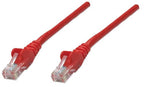 Intellinet Network Patch Cable, Cat5e, 2m, Red, CCA, U/UTP, PVC, RJ45, Gold Plated Contacts, Snagless, Booted, Lifetime Warranty
