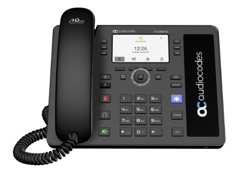 AudioCodes Teams C435HD-R TAA IP-Phone PoE GbE black