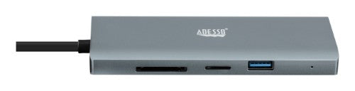 Adesso AUH-4040 laptop dock/port replicator Wired USB 3.2 Gen 1 (3.1 Gen 1) Type-C Grey