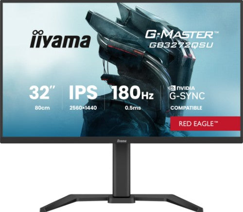 iiyama G-MASTER Unleash your full gaming potential with the 180Hz GB3272QSU Red Eagle guaranteeing 0.5ms MPRT