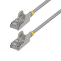 StarTech.com 1m Gray Ultra Slim Cat6A Ethernet Cable, Snagless, FTP, Pure Bare Copper Wire, 34AWG Slim RJ45 Network Patch Cord, Individually Tested