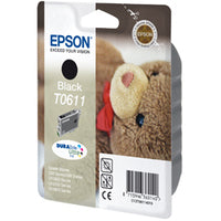 Epson C13T06114010/T0611 Ink cartridge black, 250 pages ISO/IEC 24711 8ml for Epson Stylus D 68