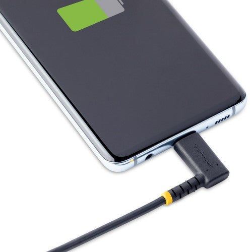 StarTech.com 3ft (1m) Durable USB-C to Lightning Cable - Right-Angled Heavy Duty Aramid Fiber USB Type-C to Lightning Charging/Sync Cord - Apple MFi Certified - Rugged iPhone Lightning Cable