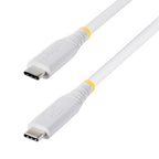 StarTech.com 1m (3ft) USB4 Cable, 40Gbps, USB-IF Certified USB-C Cable, 240W PD, 8K 60Hz/4K 240Hz DP2.1 DP40, TPE Jacket, Thunderbolt 4 Compatible - White USB-C Cord