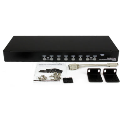 StarTech.com 8 Port 1U Rackmount USB PS/2 KVM Switch with OSD