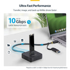 StarTech.com USB-C/USB-A to M.2 NVMe Dock Adapter, 10Gbps, Tool-Free External M.2 NVMe SSD Reader, B+M/M-Key