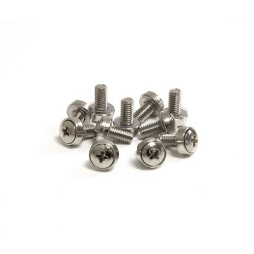 StarTech.com 50-Pack M6 12mm Screws, Mounting Screws for 19" or 10" Server Racks, Cabinets and Enclosures, Silver - TAA