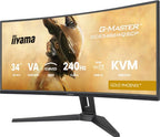 iiyama G-MASTER GCB3486WQSCP-B1 computer monitor 86.4 cm (34") 3440 x 1440 pixels UltraWide Quad HD Black