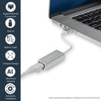 StarTech.com USB 3.0 to Gigabit Network Adapter, Silver, Sleek Aluminum Design for MacBook, Chromebook or Tablet, Native Driver Support