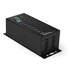 StarTech.com 7-Port USB 3.0 Hub with Power Adapter - Metal Industrial USB-A Hub with ESD & 350W Surge Protection - Din/Wall/Desk Mountable - High Speed USB 3.2 Gen 1 (5Gbps) Hub - TAA