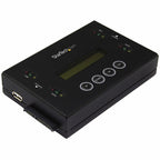 StarTech.com 1:1 Standalone Hard Drive and USB Flash Disk Duplicator and Eraser, USB Thumb Drive and SATA HDD/SSD Disk Cloner and Eraser, Hardrive Copier/Sanitizer/Wiper, LCD display, TAA