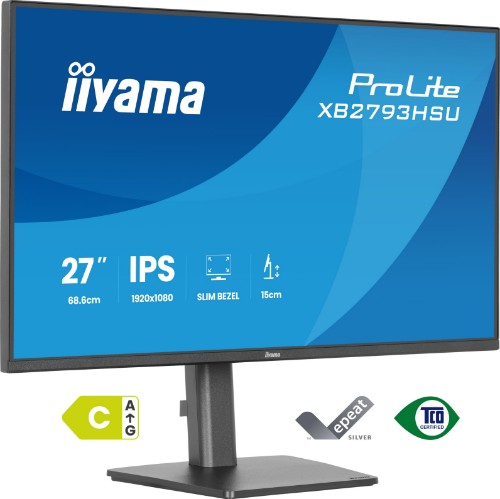 iiyama ProLite XB2793HSU-B1 computer monitor 68.6 cm (27") 1920 x 1080 pixels Full HD LED Black
