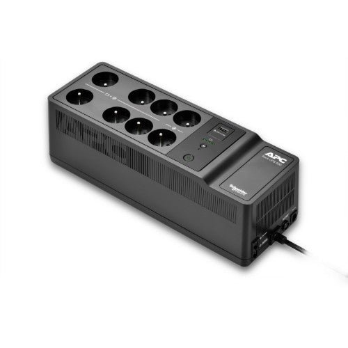 APC Back-UPS, 500VA/300W Floor/Wall Mount, 230V, 8x French/Belgian outlets, USB Type A Port, User Replaceable Battery