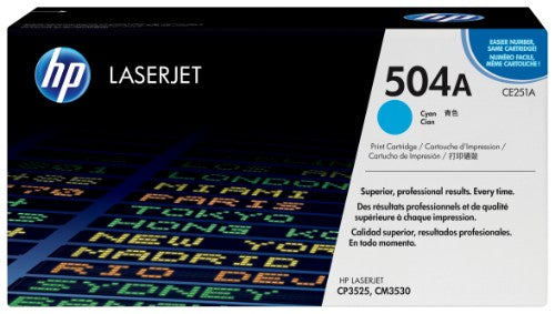HP CE251A/504A Toner cartridge cyan, 7K pages ISO/IEC 19798 for HP CLJ CP 3525