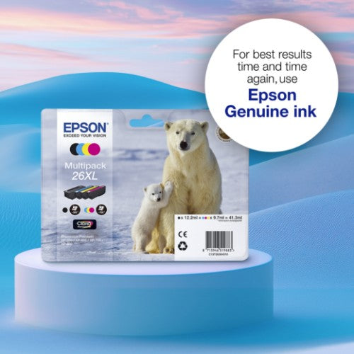 Epson C13T26164010/26 Ink cartridge multi pack Bk,C,M,Y 220pg + 3x300pg, 6ml + 3x5ml Pack=4 for Epson XP 600