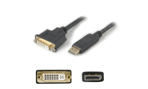 AddOn Networks DISPLAYPORT2DVI video cable adapter DisplayPort DVI Black