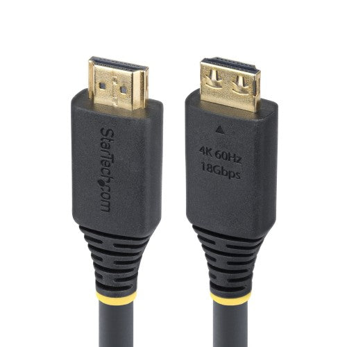 StarTech.com 7m (23ft) High Speed HDMI Cable with Gripping Connectors, 4K 60Hz/1440p 144Hz, HDR10/HDCP 2.2/ARC, 18Gbps, UHD HDMI Cord for TV/Monitor/Display, TPE Jacket